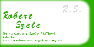 robert szele business card